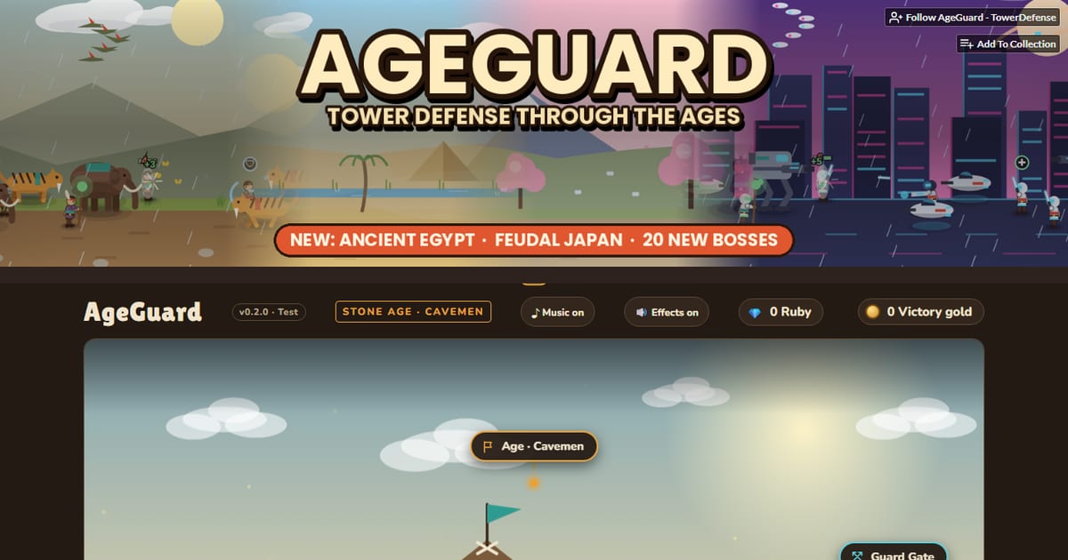 Preview of AgeGuard - I made a free browser tower defense game [feedback welcome]