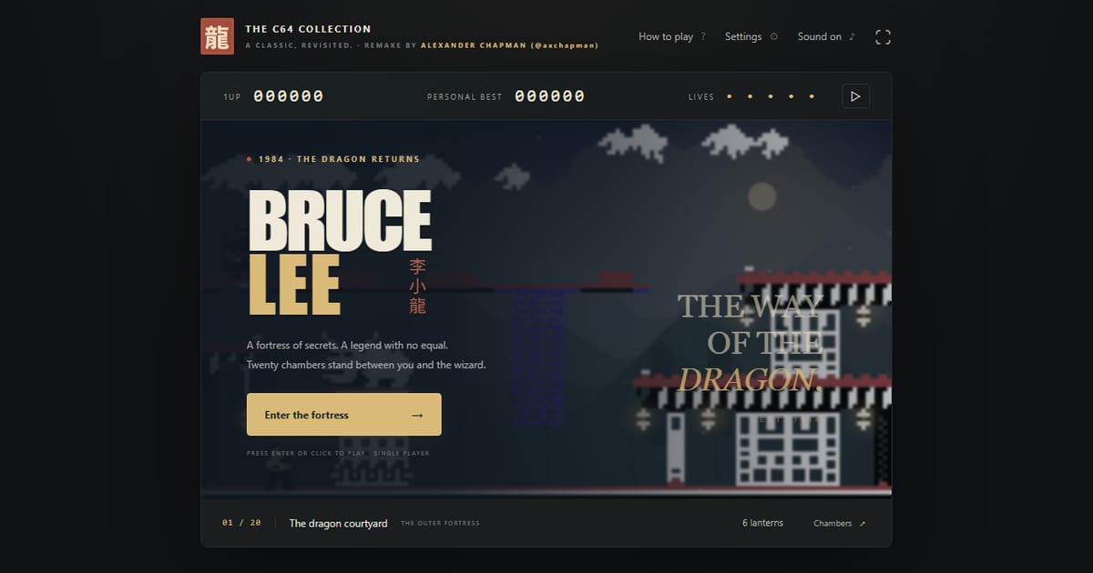 Preview of Bruce Leee C64 Web Remake