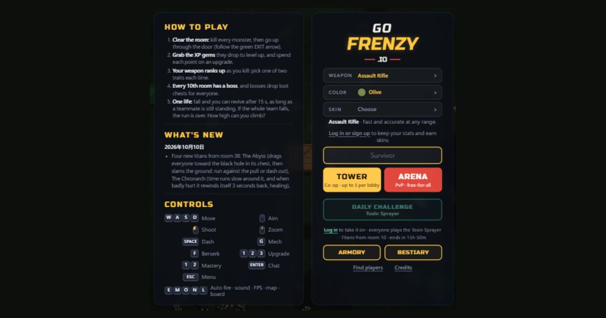 Preview of GoFrenzy.io