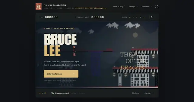 Preview of Bruce Leee C64 Web Remake