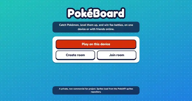 Preview of PokéBoard